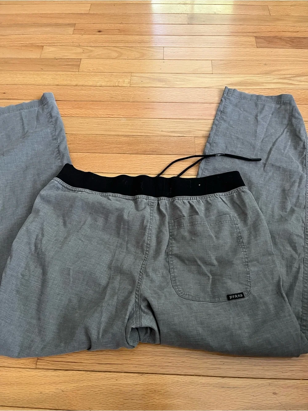 Casual Drawstring Waist Gray Pants - Picture 2 of 2